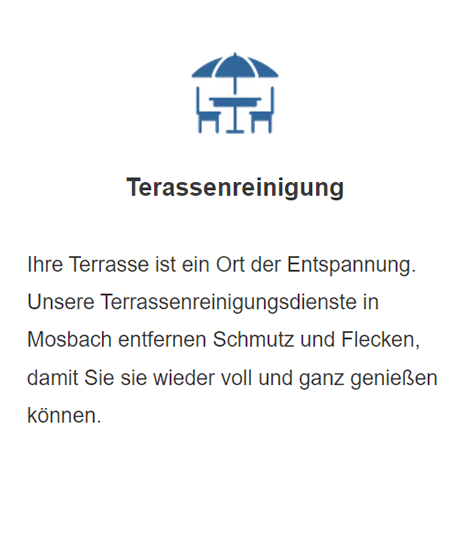 Terassenreinigung in  Mosbach